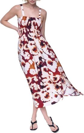 DKNY Floral Print Maxi Dress in Floral Inkblot at Nordstrom, Size X-Large