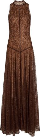 De La Vali DE LA Vali Foehn Lace Maxi Dress - Brown - 10 (UK10 / S)