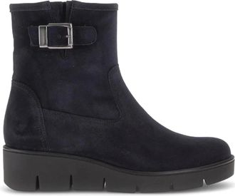 Gabor Sportieve Boots - Dames - Enkellaarsjes - Blauw - 38 1/2 EU - Su&egrave;de - Schoenen