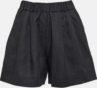 Asceno Zurich wide-leg linen shorts