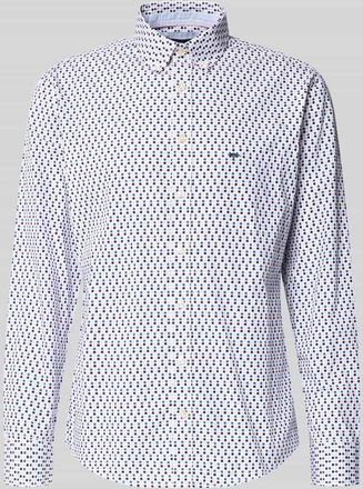 Fynch-Hatton Fynch-Hatton Slim Fit Freizeithemd mit Logo-Stitching in Hellrosa, Größe 3XL