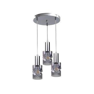 Netlighting Cross Cluster Pendant Ceiling Light Dark Silver 30cm 3x E27