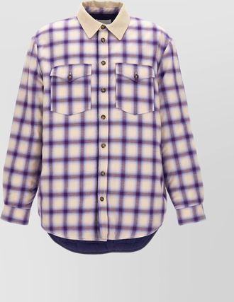 Isabel Marant steve checked pattern jacket with chest pockets