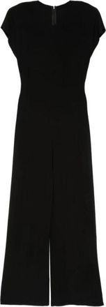 Norma Kamali Short-sleeve Jumpsuit - Dames - Jumpsuits - Zwart - S - Jumpsuits & Playsuits