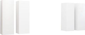 vidaXL Vidaxl - Muebles De Sal&oacute;n 4 Uds Madera Ingenier&iacute;a Blanco 30,5x30x90 Cm