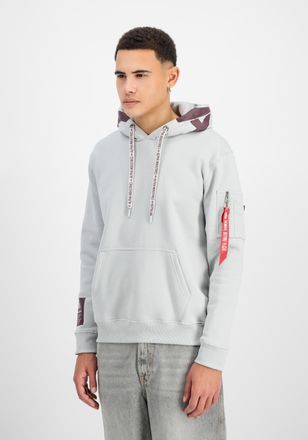 Alpha Industries Hoodie ALPHA INDUSTRIES Alpha Hoodie, Herren, Gr. XL, pastel grau, Obermaterial: 80% Baumwolle, 20% Polyester, regular fit, Sweatshirts Hoodie