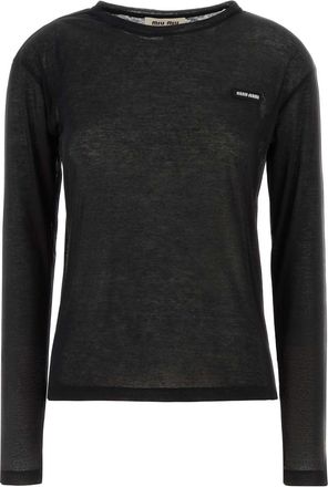 Miu Miu Black Cotton T Shirt