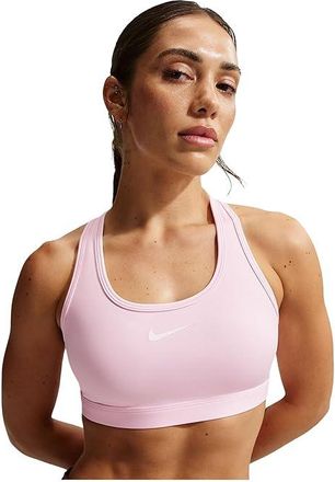 Nike Swoosh Medium Support Bra Womens Bra Pink Foam/Stone Mauve/White : XL (US 16-18), Mesh/Polyester/Spandex