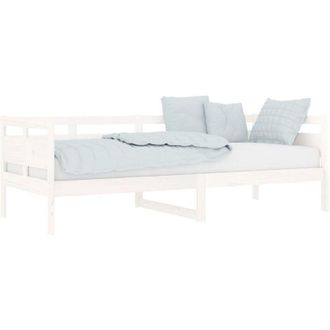 vidaXL Sof&aacute; Cama Madera Maciza De Pino Blanco 80x200 Cm Vidaxl