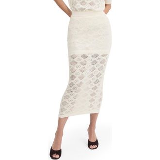 Favorite Daughter The Courtside Pattern Maxi Sweater Skirt in Ivory at Nordstrom, Size X-Large