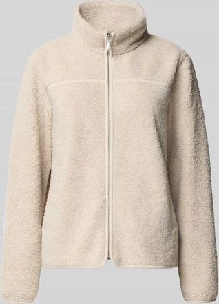 Tom Tailor Regular Fit Teddy Jacke mit seitlichen Eingrifftaschen in Taupe, Größe XL