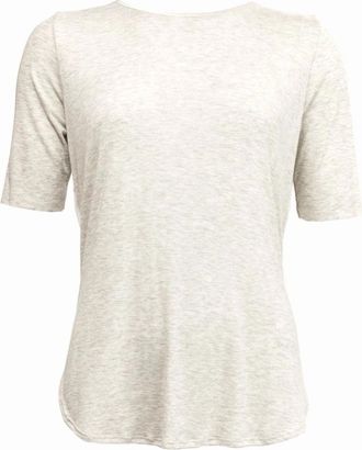 Maison Scotch Womens Maison Scotch S/S Zip Closure Womens Top - Grey Melange - Size: 18/16