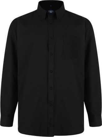 KAM Casual Long Sleeve Oxford Shirt for Men in Black, 6XL