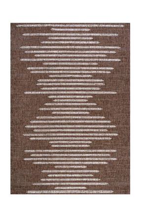 Jonathan Y Designs Zolak Berber Stripe Geometric Indoor/Outdoor Area Rug in Brown/beige at Nordstrom, Size 2Ft 0In X 8Ft 0In