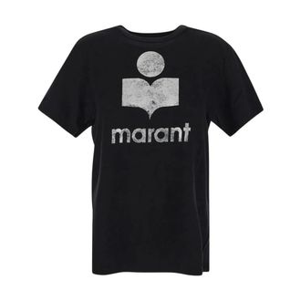 Isabel Marant Tops, Dames, Zwart, XS, Linnen, Zewel T-Shirt