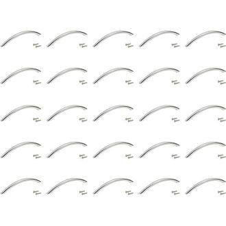 Emuca Emuca - Lote De 25 Tiradores Para Mueble Utiel, L152mm, Intereje 128mm, Acero, N&iacute;quel Satinado