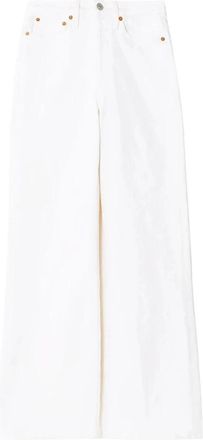 Re/Done 70s Ultra High Rise Wide Leg Jeans - Dames - Loose Fit Jeans - Wit - W25 - Katoen - Jeans