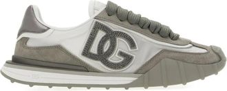 Dolce & Gabbana Athletic Fabric Sneakers - Dames - Sneakers - Grijs - 36 EU - Leer - Schoenen