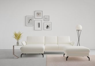 Sit&more Ecksofa »Fashion L-Form« wahlweise mit Kopfteilverstellung und Vorziehsitz, motorisch