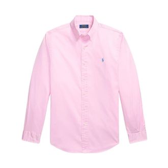 Polo Ralph Lauren Overhemden, Heren, Roze, L, Katoen, Lightweight Twill Shirt