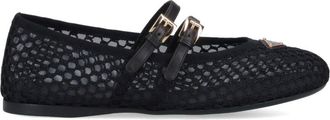 Prada Ballerine In Mesh Logo