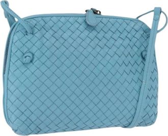 Bottega Veneta Pre-owned Cross Body Bags, female, Blue, Size: ONE SIZE Pre-owned Vintage Shoulder Bag