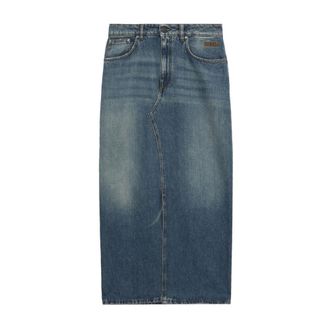 Msgm Denim Midi Skirt