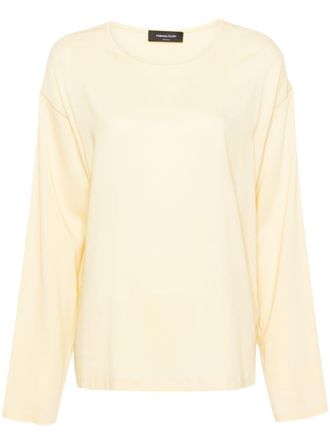 Fabiana Filippi round-neck long-sleeve blouse - Yellow