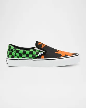 Valentino Garavani x Vans Men & apos;s VLogo Checkerboard Textile Slip-On Sneakers