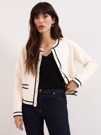Phase Eight Lola Button-Front Knit Cardigan in Ivory at Nordstrom, Size X-Small