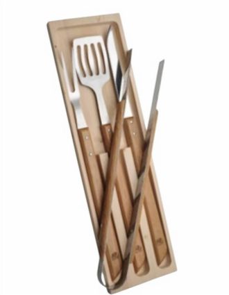 Jean Dubost 4 Piece Barbecue Kit In Beige