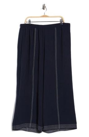 Adrianna Papell Topstitched Woven Pants in Blue Moon/Ivory at Nordstrom Rack, Size 3 X