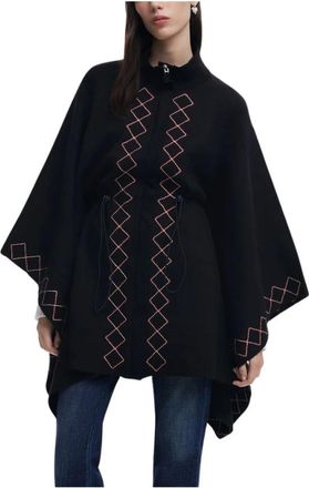 Desigual Mujer, Chaquetas, Negro, Talla: ONE Size