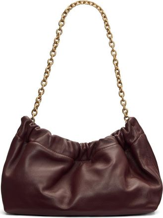 Reformation Dahlia Leather Shoulder Bag in Rum Raisin Leather at Nordstrom