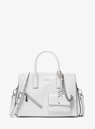 Michael Kors Laila Medium Leather Satchel with Card Case