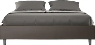 Itamoby Sommier Cama Doble Contenedor 160x190 Azelia M Color: Marr&oacute;n - Versi&oacute;n: Con Caja De Almacenaje