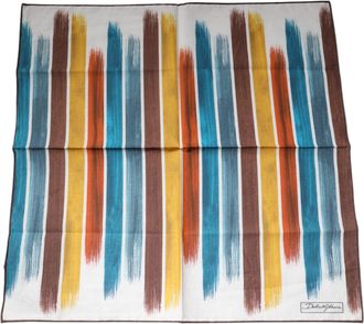 Dolce & Gabbana Multikleurige Strepen Katoenen Vierkante Foulard Sjaal