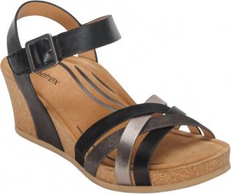 Aetrex Womens Noelle Wedge In Black