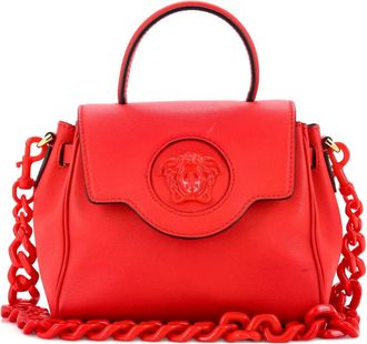 Versace La Medusa Top Handle Bag Leather Small satchel - Rosso