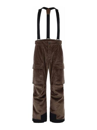 Moncler Brown Corduroy Padded Ski Overalls