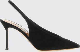 Aquazzura D&eacute;collet&eacute; slingback Voltaire in pelle scamosciata con tacco a spillo