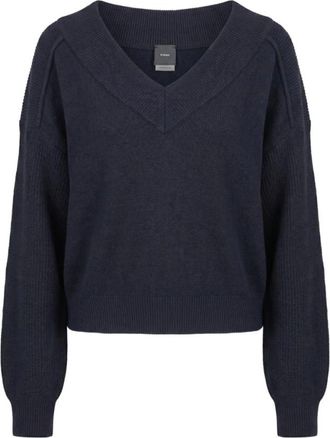 Pinko V-hals Trui - Dames - V-hals truien - Blauw - S - Truien & Vesten