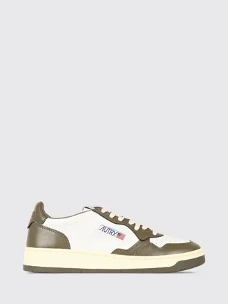 Autry Medalist Low Two-Tone Calfskin and Suede Trainers