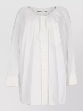 Alexander Wang top long sleeves cuffed gathered neckline