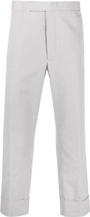 Thom Browne Grey Stripe Pattern Tailored Trousers