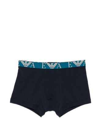 Emporio Armani Logo-Print Boxer Briefs - Black