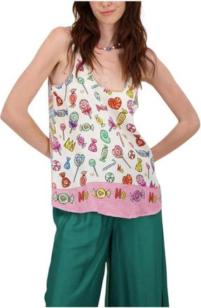 Me369 Mixed-Print Tank Top