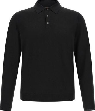 Zanone Tops, Heren, Zwart, XL, Polo Shirts