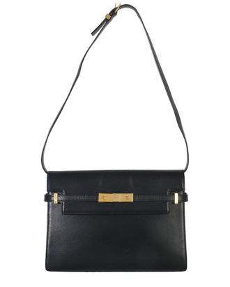 Saint Laurent Black Leather Medium Manhat Shoulder Bag (Authentic Pre-Loved)