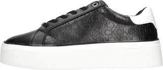 Calvin Klein Flatform C Lace Up - Dames - Sneakers - Zwart - 39 EU - Leer - Schoenen